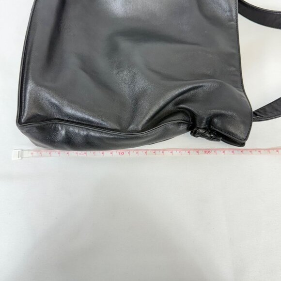 Loewe Flamenco Anagram Shoulder Bag Crossbody Drawstring Nappa Leather Black - Picture 11 of 12